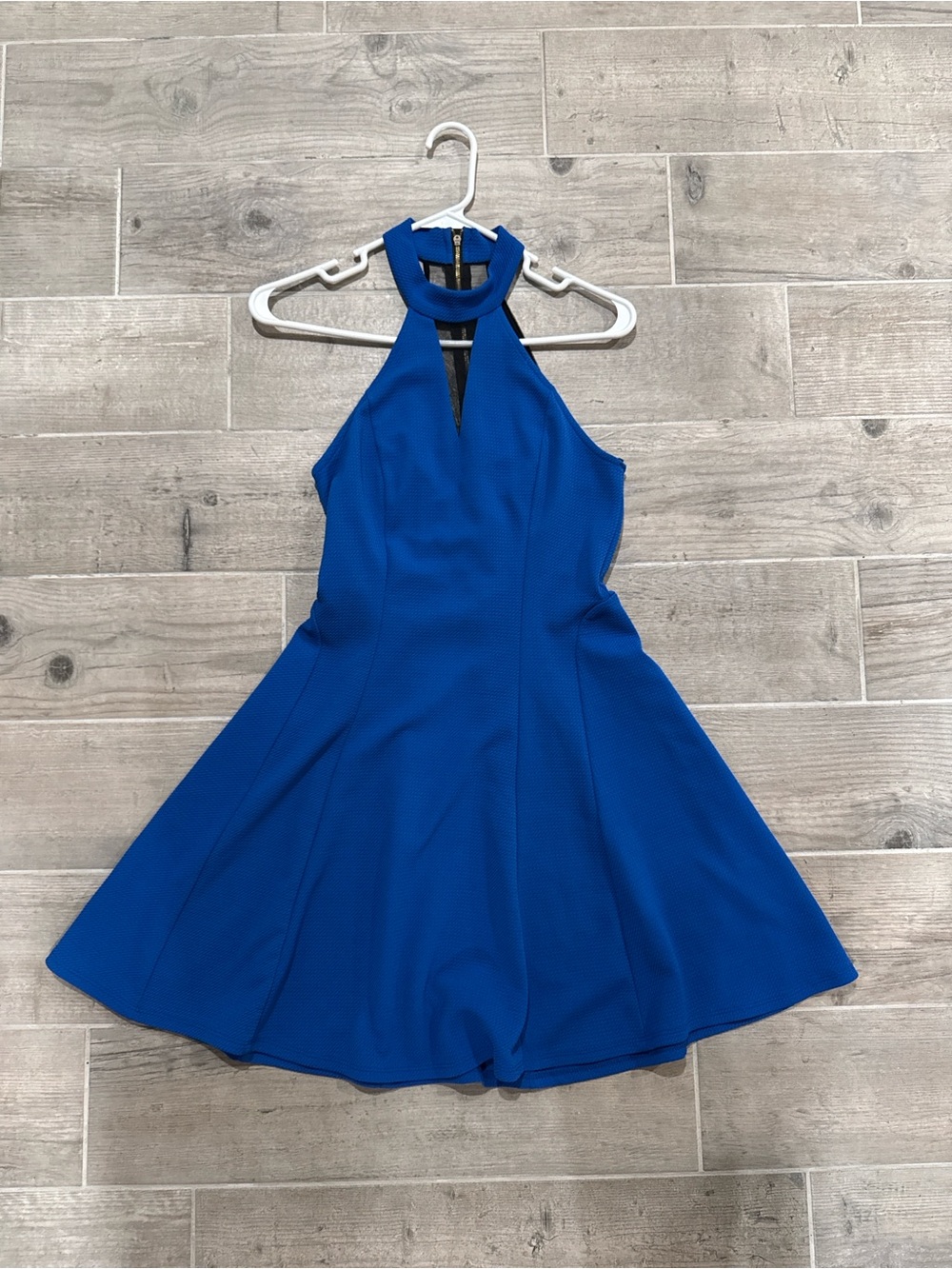 Monteau Blue and Black Mini Dress